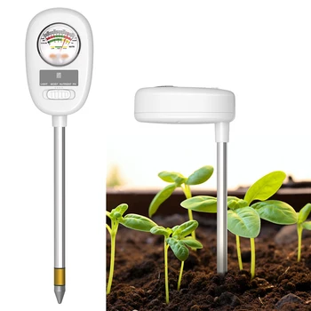 4 в 1 PH-метр Значение рН почвы Измеритель легких влажных питательных веществ Комнатный прибор для измерения растений в горшках Инструменты для садоводства в теплице