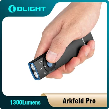 Olight Arkfeld Pro Перезаряжаемый плоский фонарь EDC 1300 люмен со светодиодной подсветкой
