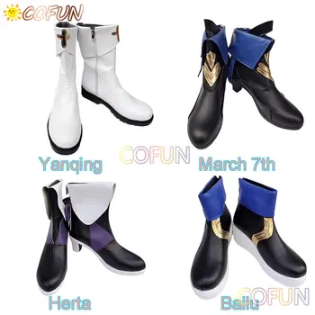 COFUN Game Honkai: Star Rail Косплей Обувь Яньцин / 7 марта / Herta / Bailu Косплей Сапоги Женская обувь Хэллоуин Костюмы