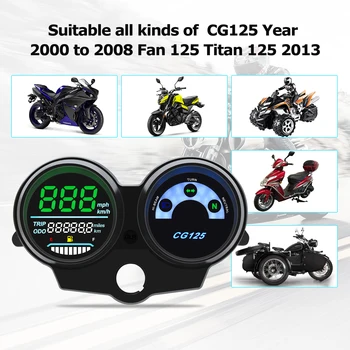 светодиодный цифровой мотоциклетный спидометр CG125 Год с 2000 по 2008 Вентилятор 125 Титан 125 2013 Dashboad Бразилия Мотоцикл Цифровая панель