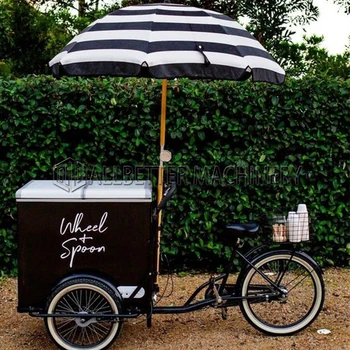 Allbetter Высококачественная тележка для мороженого Дисплей Трехколесный велосипед Тележка для мороженого Мороженое Велосипед Тележка с едой