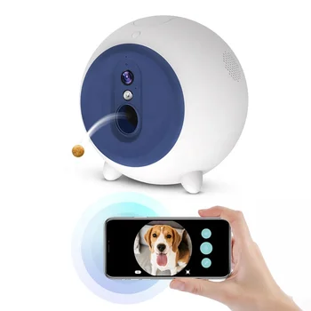 2021 Новейшее приложение пульта дистанционного управления HD 1080P Wi-Fi умная камера для собак лакомство для домашних животных корм флиппер диспенсер для закусок для собак