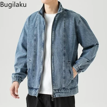 Bugilaku Куртка мужская весна и осень новый тренд свободная повседневная универсальная джинсовая куртка
