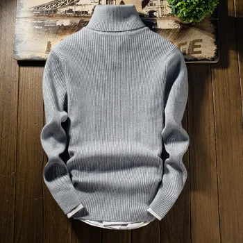 2019 Осенне-зимний свитер Трикотажные мужские водолазки Мужские свитера Slim Fit Пуловер Мужчины Классический тонкий трикотаж Pull Homme