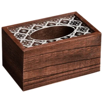  Коробка для держателя салфеток Деревянный диспенсер для салфеток Крышка для кухни, ванной комнаты, офиса, стола, ресторана