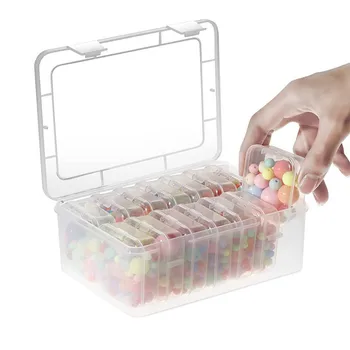  Независимая сортировочная коробка Коробка для хранения шариков Пластиковая прозрачная лента Чехол Набор Хранение Многофункциональная коробка Органайзер для бытовой техники