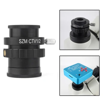 SZM CTV 1/2 1/3 1X Адаптер 0,3X 0,5X Объектив с байонетом C + C CS Simul Focal Ring Тринокулярный стереомикроскоп Видеокамера HDMI VGA USB